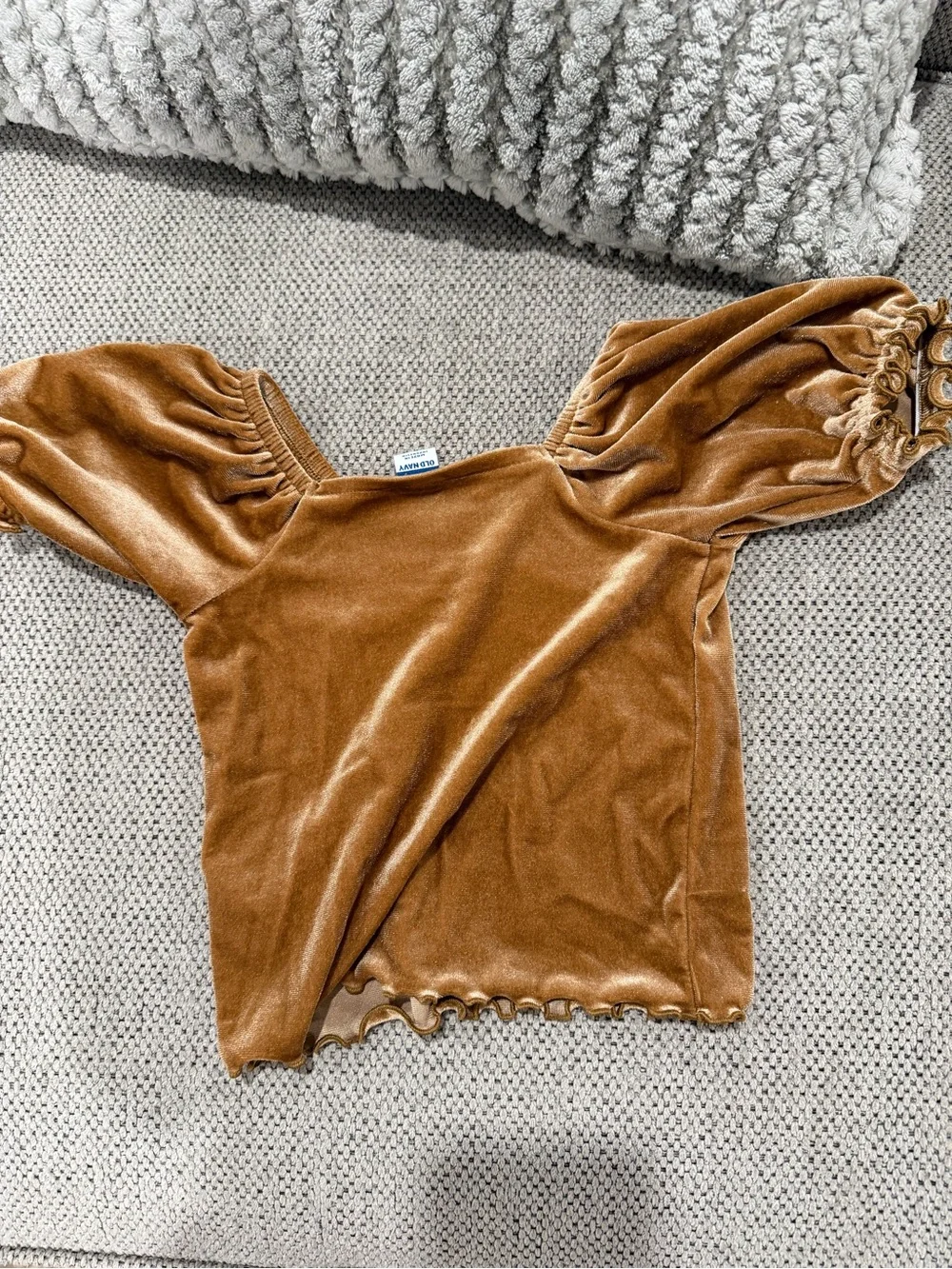 Old Navy Velvet Tank Top in Caramel